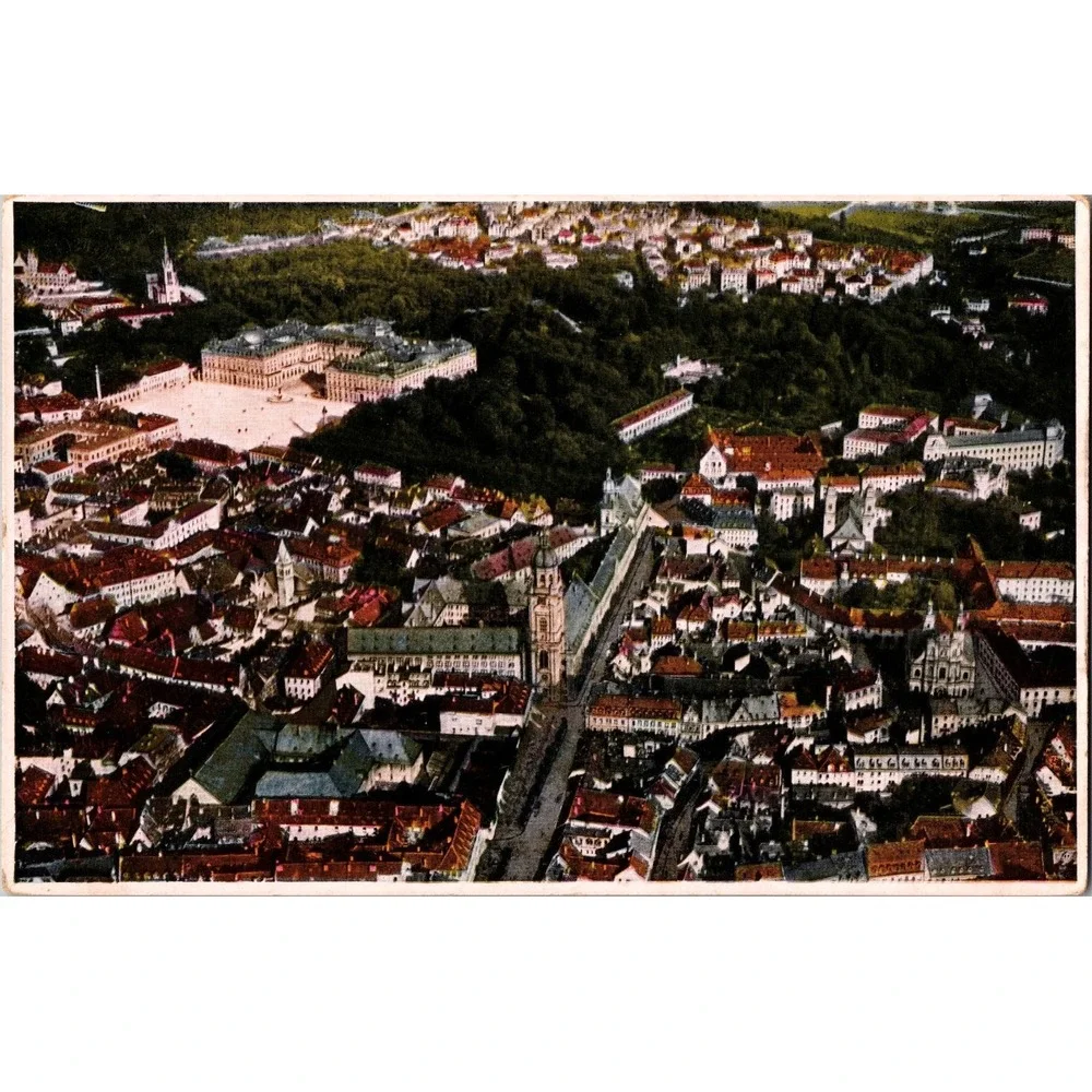 Vintage‎ Würzburg Aerial View Postcard by L. Kressner Buchhandlung